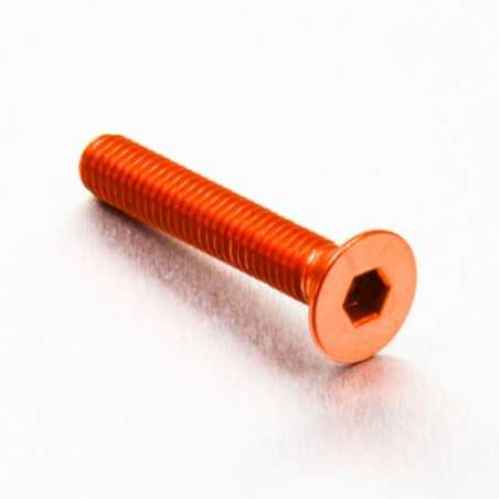 Countersunk aluminum screw  M6 x (1.00mm) x 35mm naranja LCS635O