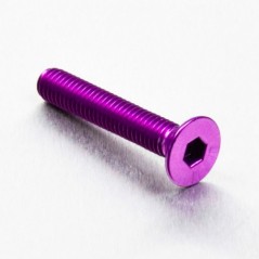 Countersunk aluminum screw  M6 x (1.00mm) x 35mm violeta LCS635P