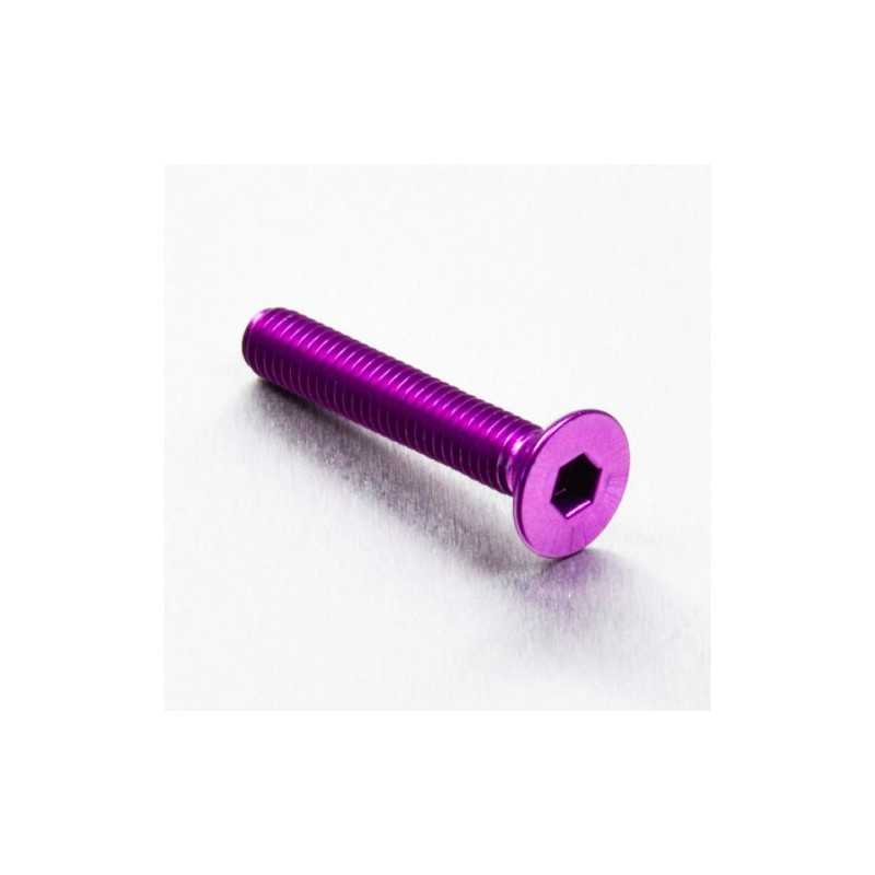 Countersunk aluminum screw  M6 x (1.00mm) x 35mm violeta LCS635P