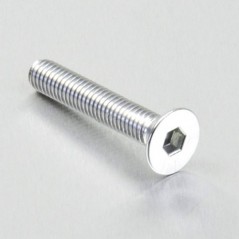 Countersunk aluminum screw  M6 x (1.00mm) x 35mm plata LCS635S