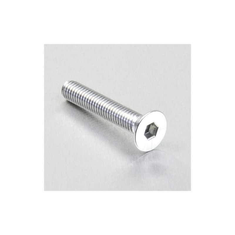 Countersunk aluminum screw  M6 x (1.00mm) x 35mm plata LCS635S
