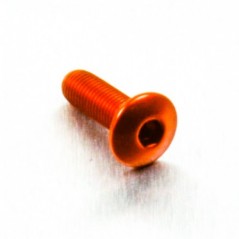 Round head aluminum screw  M4 x (0.5mm) x 12mm Fine naranja