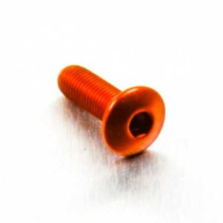 PRO-BOLT Tornillo de aluminio cabeza redondeada M4 x (0.5mm) 12mm Fine naranja 49795