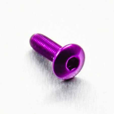PRO-BOLT Tornillo de aluminio cabeza redondeada M4 x (0.5mm) 12mm Fine violeta 49796