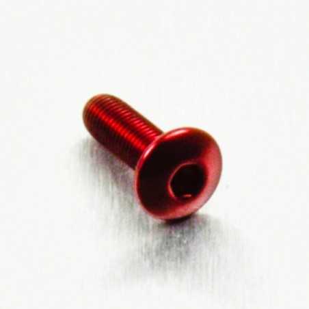 PRO-BOLT Tornillo de aluminio cabeza redondeada M4 x (0.5mm) 12mm Fine rojo LF 49797