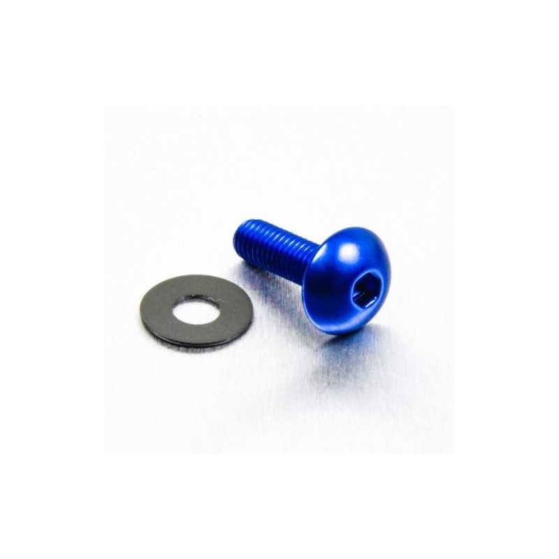 Round head aluminum screw  M5 x (0.8mm) x 16mm azul LFB516B