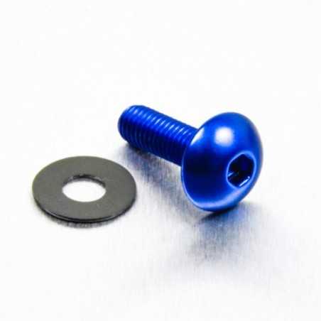Round head aluminum screw  M5 x (0.8mm) x 16mm azul LFB516B