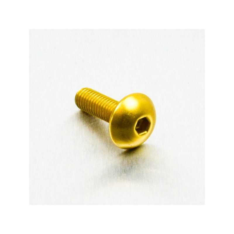 Round head aluminum screw  M5 x (0.8mm) x 16mm oro LFB516G
