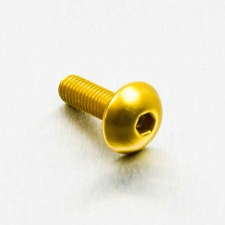 Round head aluminum screw  M5 x (0.8mm) x 16mm oro LFB516G