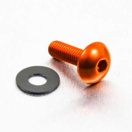 Round head aluminum screw  M5 x (0.8mm) x 16mm naranja LFB5