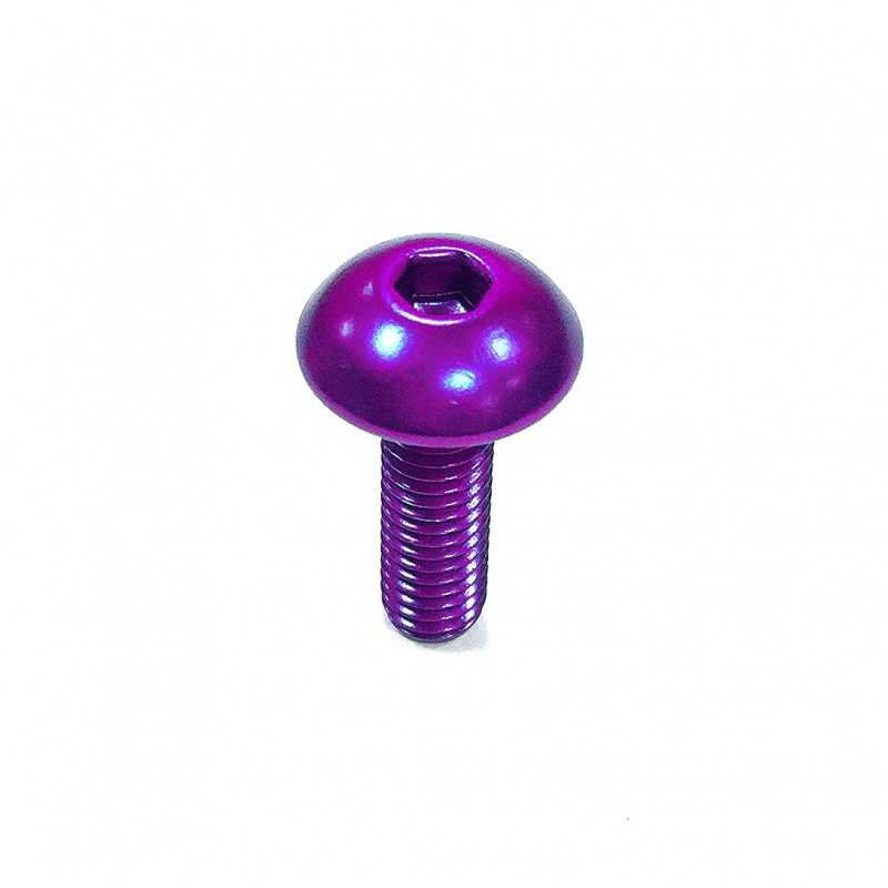 Round head aluminum screw  M5 x (0.8mm) x 16mm violeta LFB5