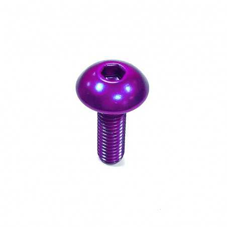 Round head aluminum screw  M5 x (0.8mm) x 16mm violeta LFB5