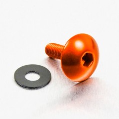 Aluminum screw xl head rounded  M5 x (0.8mm) x 16mm naranja L