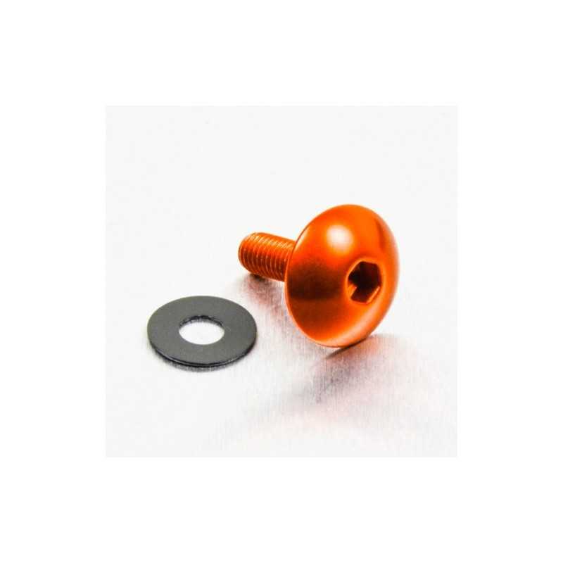 Aluminum screw xl head rounded  M5 x (0.8mm) x 16mm naranja L