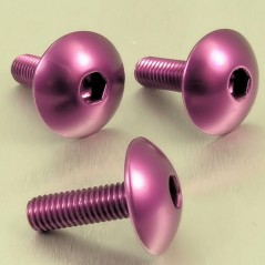 Aluminum screw xl head rounded  M5 XL (0.8mm) x 16mm violeta