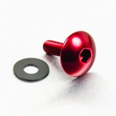 Aluminum screw xl head rounded  M5 x(0.8mm) x 16mm rojo LFB51