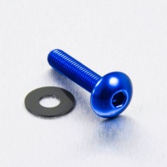 Round head aluminum screw  M5 x (0.8mm) x 20mm azul LFB520B