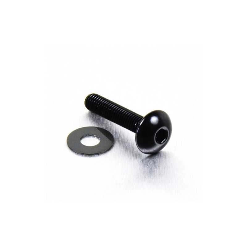 Round head aluminum screw  M5 x (0.8mm) x 20mm negro LFB520