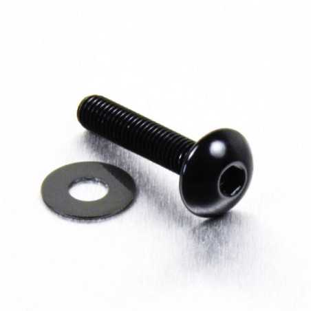 Round head aluminum screw  M5 x (0.8mm) x 20mm negro LFB520