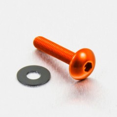 Round head aluminum screw  M5 x (0.8mm) x 20mm naranja LFB5