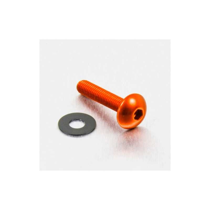 Round head aluminum screw  M5 x (0.8mm) x 20mm naranja LFB5