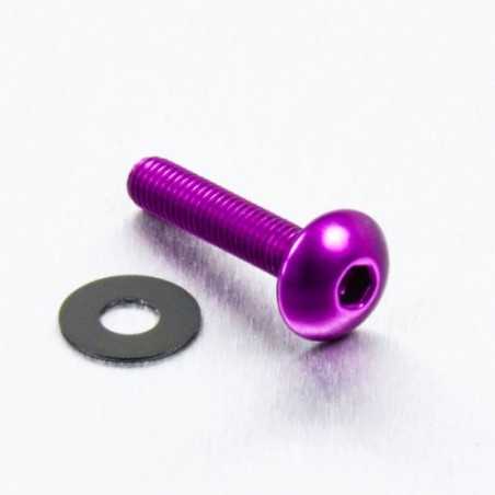 PRO-BOLT Tornillo de aluminio cabeza redondeada M5 x (0.8mm) 20mm violeta LFB5 49817