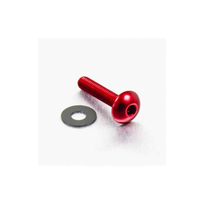 Round head aluminum screw  M5 x (0.8mm) x 20mm rojo LFB520R