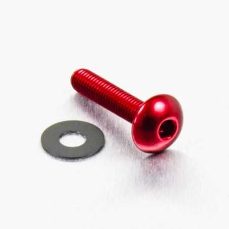 PRO-BOLT Tornillo de aluminio cabeza redondeada M5 x (0.8mm) 20mm rojo LFB520R 49819