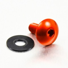 Round head aluminum screw  M6 x (1.00mm) x 16mm naranja LFB