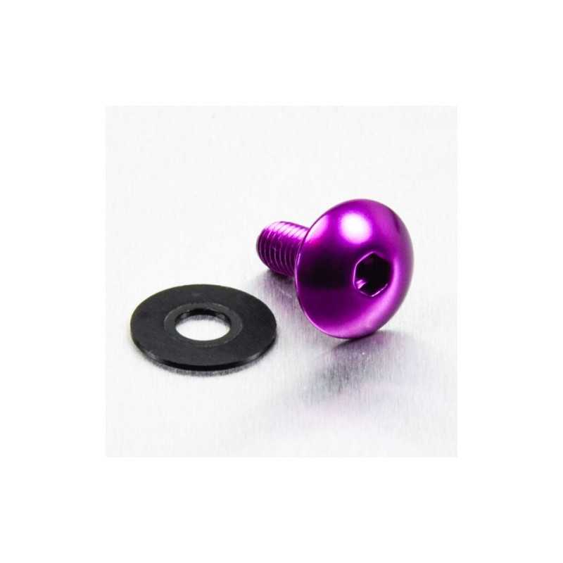 Round head aluminum screw  M6 x (1.00mm) x 16mm violeta LFB