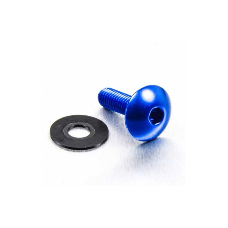 Round head aluminum screw  M6 x (1.00mm) x 20mm azul LFB620