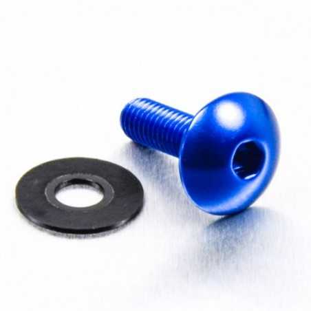 Round head aluminum screw  M6 x (1.00mm) x 20mm azul LFB620