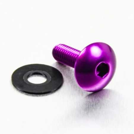 Round head aluminum screw  M6 x (1.00mm) x 20mm violeta LFB