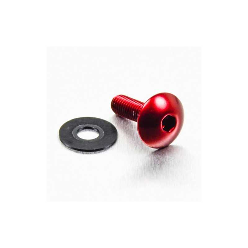 Round head aluminum screw  M6 x (1.00mm) x 20mm rojo LFB620