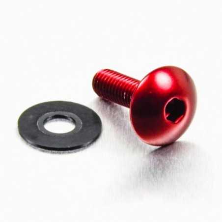 Round head aluminum screw  M6 x (1.00mm) x 20mm rojo LFB620