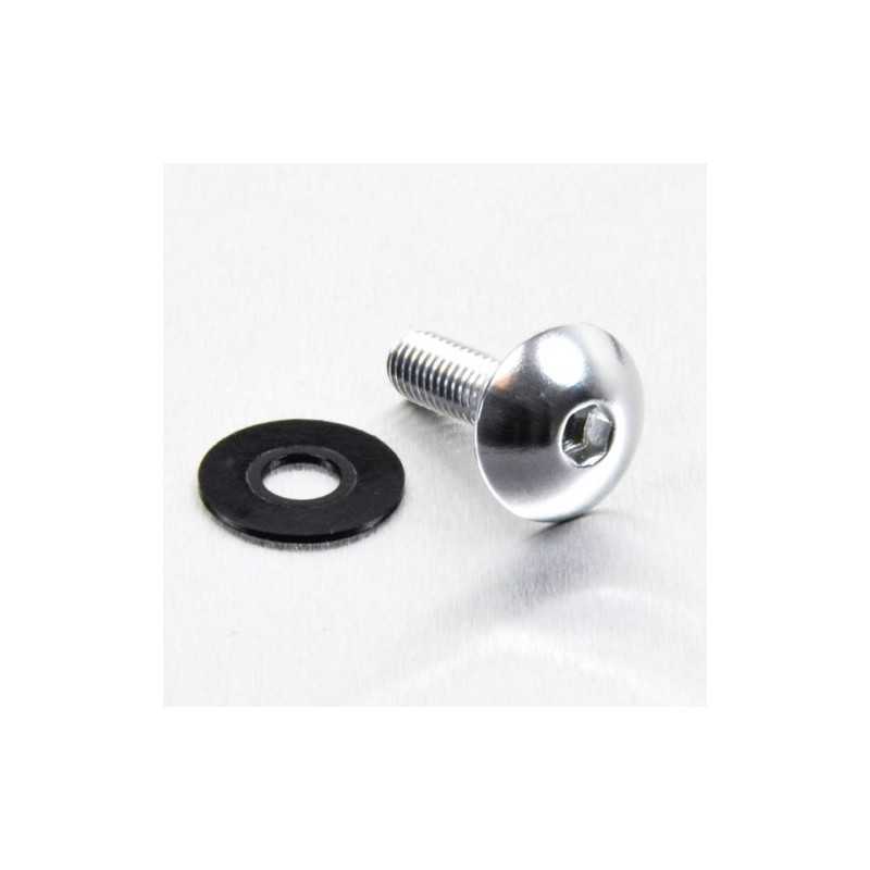 Round head aluminum screw  M6 x (1.00mm) x 20mm plata LFB62