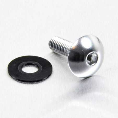Round head aluminum screw  M6 x (1.00mm) x 20mm plata LFB62