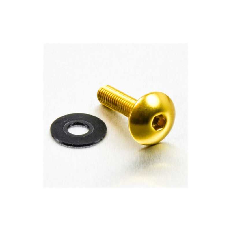 Round head aluminum screw  M6 x (1.00mm) x 25mm oro LFB625G