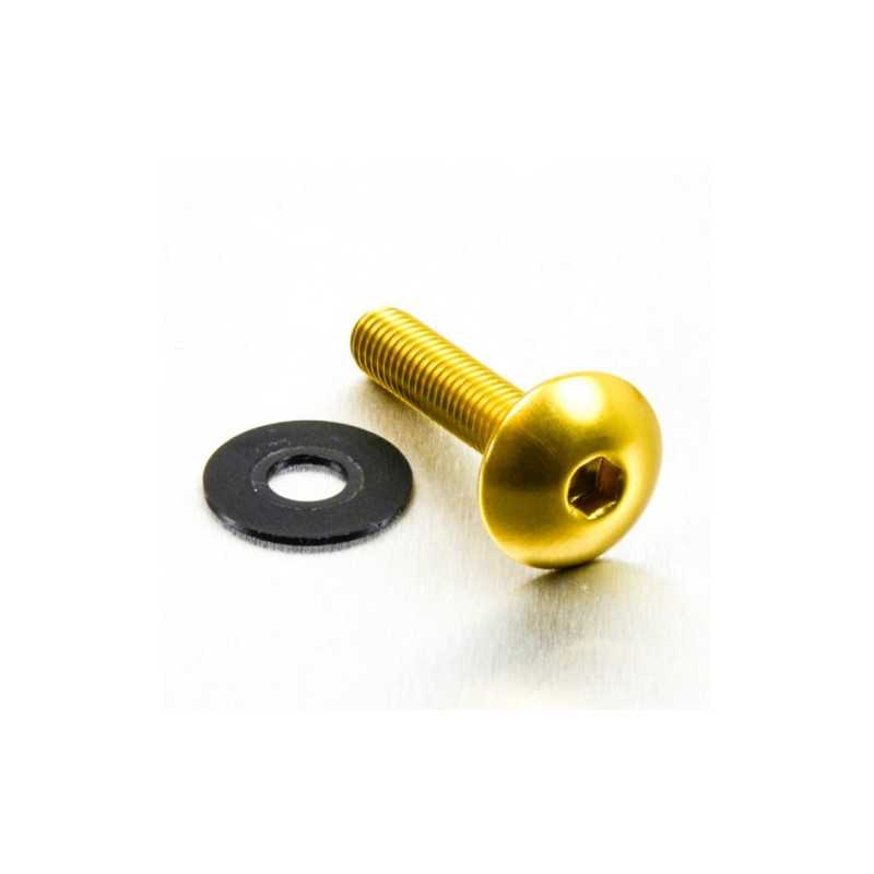 Round head aluminum screw  M6 x (1.00mm) x 30mm oro LFB630G