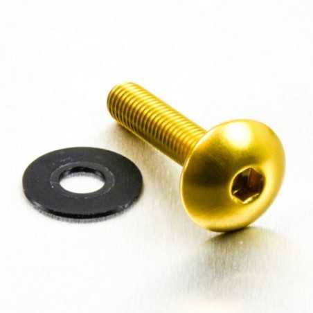Round head aluminum screw  M6 x (1.00mm) x 30mm oro LFB630G