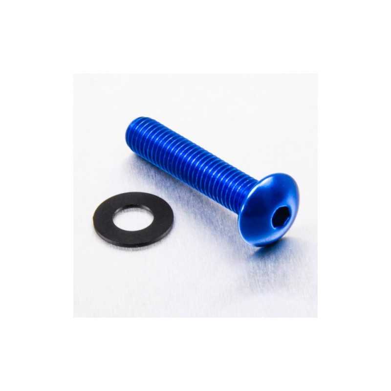Round head aluminum screw  M8 x (1.25mm) x 40mm azul LFB840