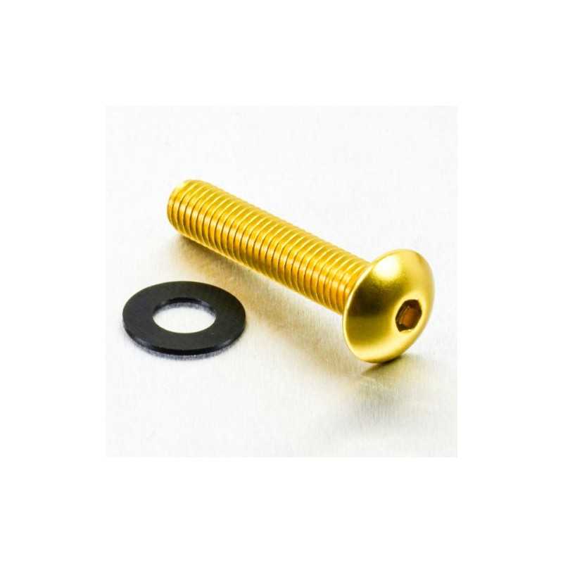 Round head aluminum screw  M8 x (1.25mm) x 40mm oro LFB840G