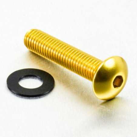 Round head aluminum screw  M8 x (1.25mm) x 40mm oro LFB840G