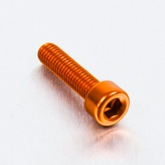 Cylindrical head aluminum screw  M5 x (0.8mm) x 20mm naranja LPB5