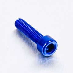 Cylindrical head aluminum screw  M5 x (0.8mm) x 25mm azul LPB525B