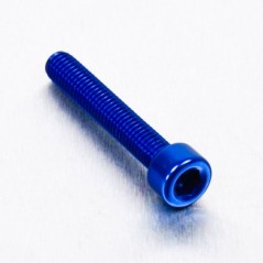Cylindrical head aluminum screw  M5 x (0.8mm) x 30mm azul LPB530B