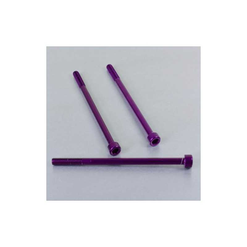 Cylindrical head aluminum screw  M6 x (1.00mm) x 100mm negro LPB6