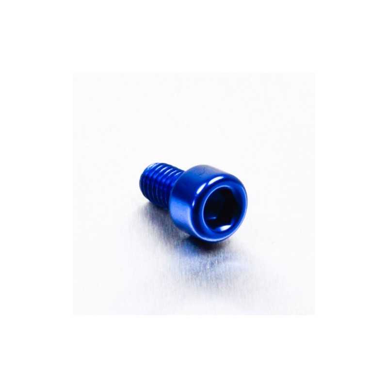 Cylindrical head aluminum screw  M6 x (1.00mm) x 10mm azul LPB610