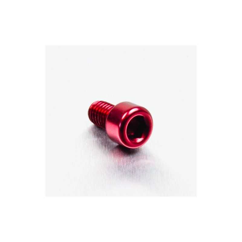 Cylindrical head aluminum screw  M6 x (1.00mm) x 10mm rojo LPB610