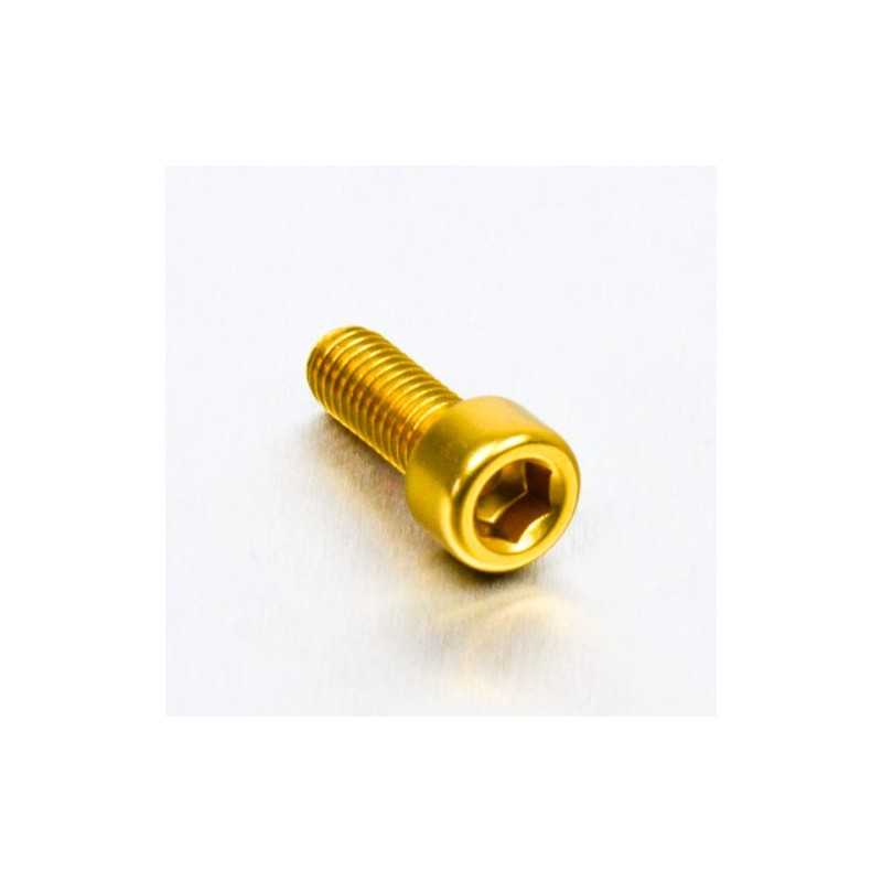 Cylindrical head aluminum screw  M6 x (1.00mm) x 16mm oro LPB616G